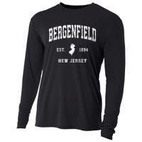 Bergenfield New Jersey Nj Vintage Athletic Established Cooling Performance Long Sleeve Crew