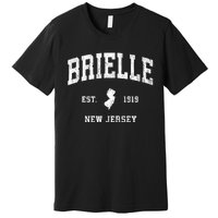 Brielle New Jersey Nj Vintage Athletic Sports Premium T-Shirt