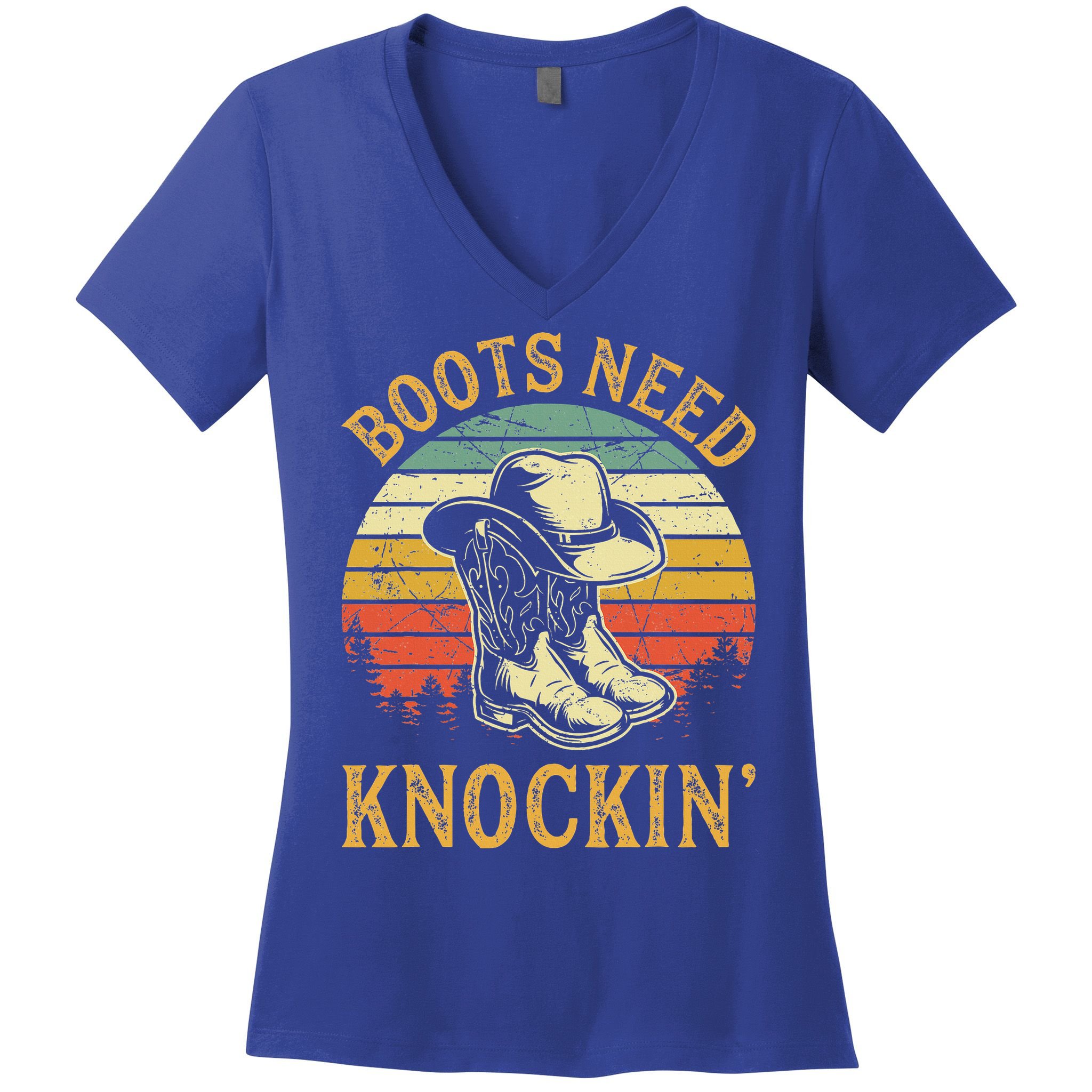 Boots Need Knockin Country Women's V-Neck T-Shirt
