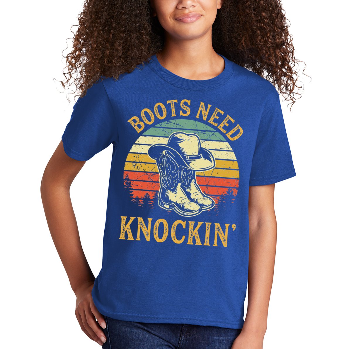 Boots Need Knockin Country Kids T-Shirt