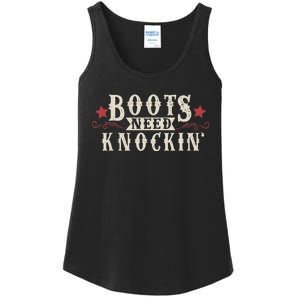 Boots Need Knocking Country Music Song Ladies Essential Tank