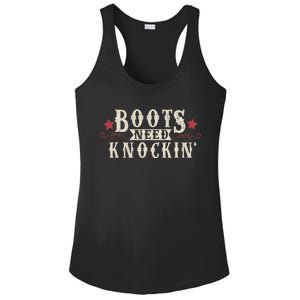 Boots Need Knocking Country Music Song Ladies PosiCharge Competitor Racerback Tank