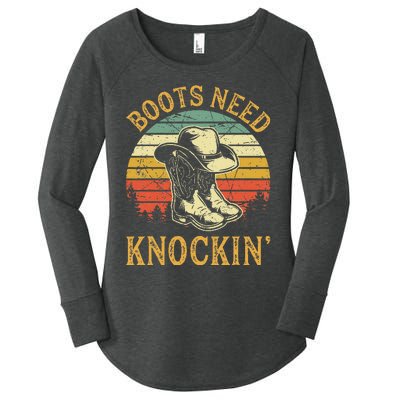 Boots Need Knockin Country Music Lover Women's Perfect Tri Tunic Long Sleeve Shirt