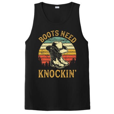 Boots Need Knockin Country Music Lover PosiCharge Competitor Tank