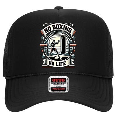 Boxing No Life Boxing Bag Ring Machine Gear Gift High Crown Mesh Back Trucker Hat