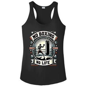 Boxing No Life Boxing Bag Ring Machine Gear Gift Ladies PosiCharge Competitor Racerback Tank