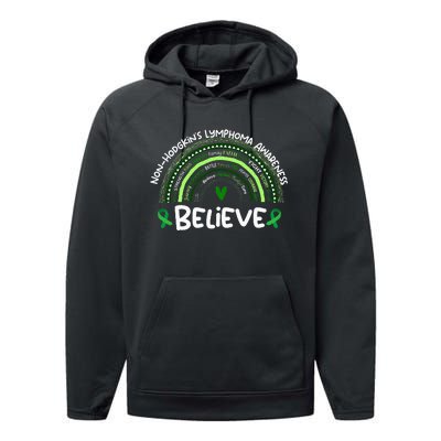 Believe NonhodgkinS Lymphoma Awareness Month Performance Fleece Hoodie