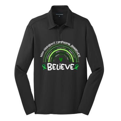 Believe NonhodgkinS Lymphoma Awareness Month Silk Touch Performance Long Sleeve Polo