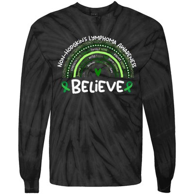 Believe NonhodgkinS Lymphoma Awareness Month Tie-Dye Long Sleeve Shirt