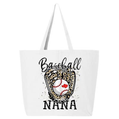 Baseball Nana Leopard Game Day Baseball Lover Mothers Day 25L Jumbo Tote