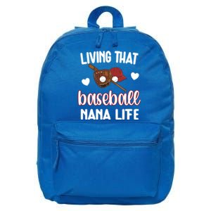 Baseball Nana Life Baseball Grandma Nana Gift 16 in Basic Backpack