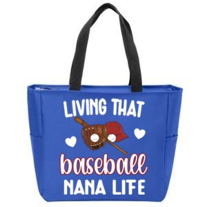 Baseball Nana Life Baseball Grandma Nana Gift Zip Tote Bag