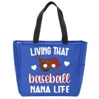 Baseball Nana Life Baseball Grandma Nana Gift Zip Tote Bag