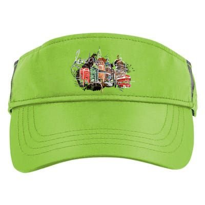 Beautiful Nighttime London England Colorful Artistic London Gift Adult Drive Performance Visor