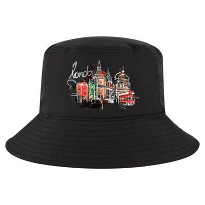 Beautiful Nighttime London England Colorful Artistic London Gift Cool Comfort Performance Bucket Hat