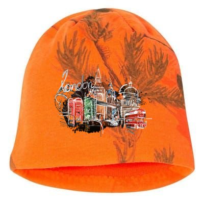 Beautiful Nighttime London England Colorful Artistic London Gift Kati - Camo Knit Beanie