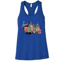 Beautiful Nighttime London England Colorful Artistic London Gift Women's Racerback Tank