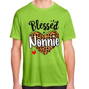 Blessed Nonnie Leopard Print Nana Mother's Day Grandma Mama Cool Gift Adult ChromaSoft Performance T-Shirt