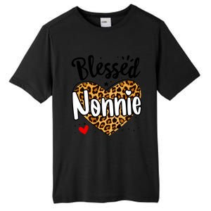 Blessed Nonnie Leopard Print Nana Mother's Day Grandma Mama Cool Gift Tall Fusion ChromaSoft Performance T-Shirt