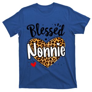 Blessed Nonnie Leopard Print Nana Mother's Day Grandma Mama Cool Gift T-Shirt