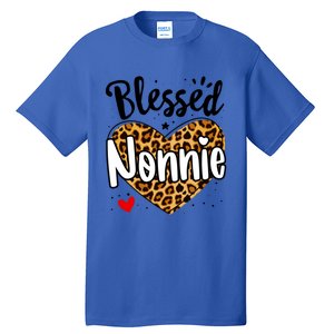 Blessed Nonnie Leopard Print Nana Mother's Day Grandma Mama Cool Gift Tall T-Shirt