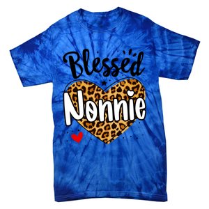 Blessed Nonnie Leopard Print Nana Mother's Day Grandma Mama Cool Gift Tie-Dye T-Shirt