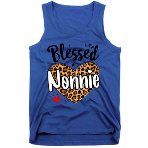 Blessed Nonnie Leopard Print Nana Mother's Day Grandma Mama Cool Gift Tank Top