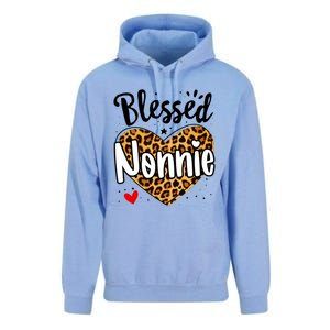 Blessed Nonnie Leopard Print Nana Mother's Day Grandma Mama Cool Gift Unisex Surf Hoodie