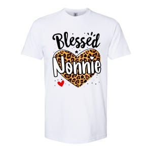 Blessed Nonnie Leopard Print Nana Mother's Day Grandma Mama Cool Gift Softstyle CVC T-Shirt