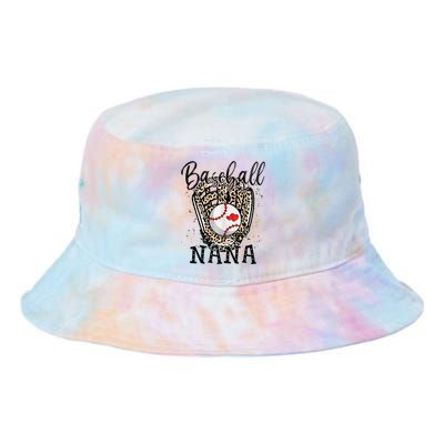 Baseball Nana Leopard Game Day Baseball Lover Mothers Day Tie Dye Newport Bucket Hat