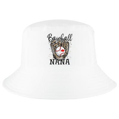 Baseball Nana Leopard Game Day Baseball Lover Mothers Day Cool Comfort Performance Bucket Hat