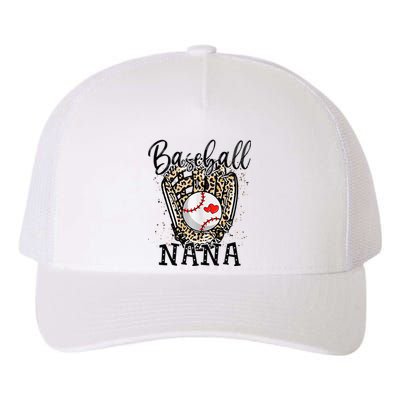 Baseball Nana Leopard Game Day Baseball Lover Mothers Day Yupoong Adult 5-Panel Trucker Hat