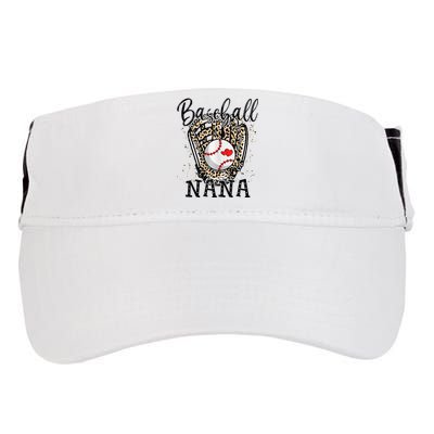 Baseball Nana Leopard Game Day Baseball Lover Mothers Day Adult Drive Performance Visor