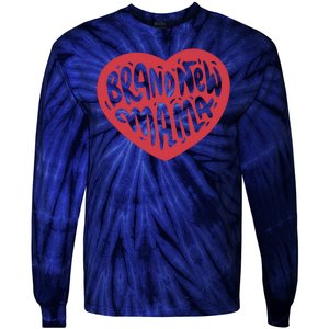 Brand New Mama Heart Gift Tie-Dye Long Sleeve Shirt