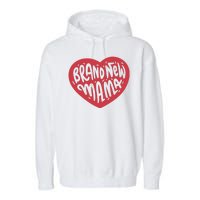 Brand New Mama Heart Gift Garment-Dyed Fleece Hoodie