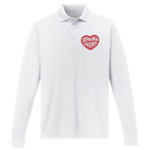 Brand New Mama Heart Gift Performance Long Sleeve Polo