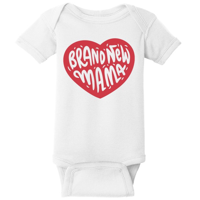 Brand New Mama Heart Gift Baby Bodysuit