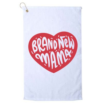 Brand New Mama Heart Gift Golf Towel