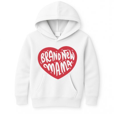Brand New Mama Heart Gift Kids Hoodie