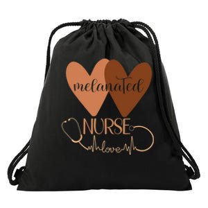 Black Nurse Melanated Woman Black History Month Nursing Crew Drawstring Bag