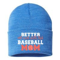 Better Not Mess With This Baseball Mom Funny Gift Sustainable Knit Beanie