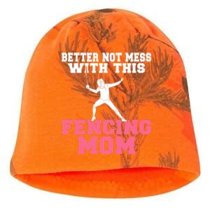 Better Not Mess With This Fencing Mom Gift Kati - Camo Knit Beanie