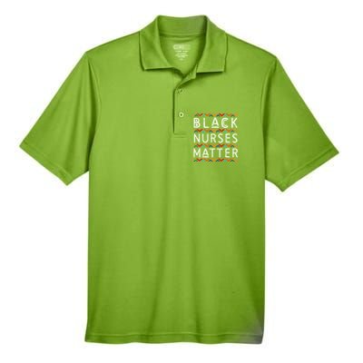 Black Nurses Matter Black History Pride Africanamerican Gift Men's Origin Performance Pique Polo