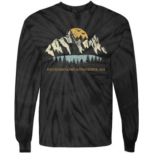 Bellefontaine Neighbors Missouri Mountain Sunset Sunrise Mo Tie-Dye Long Sleeve Shirt