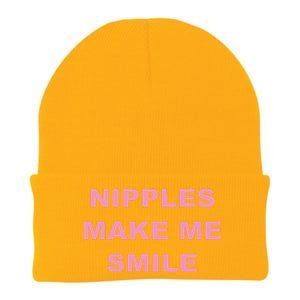 Bumper Nipples Make Me Smile Knit Cap Winter Beanie