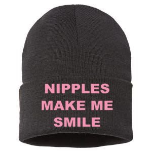 Bumper Nipples Make Me Smile Sustainable Knit Beanie