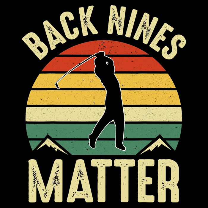 Back Nines Matter Funny Golfing Golf Lover Player Stripe Pom Pom Beanie