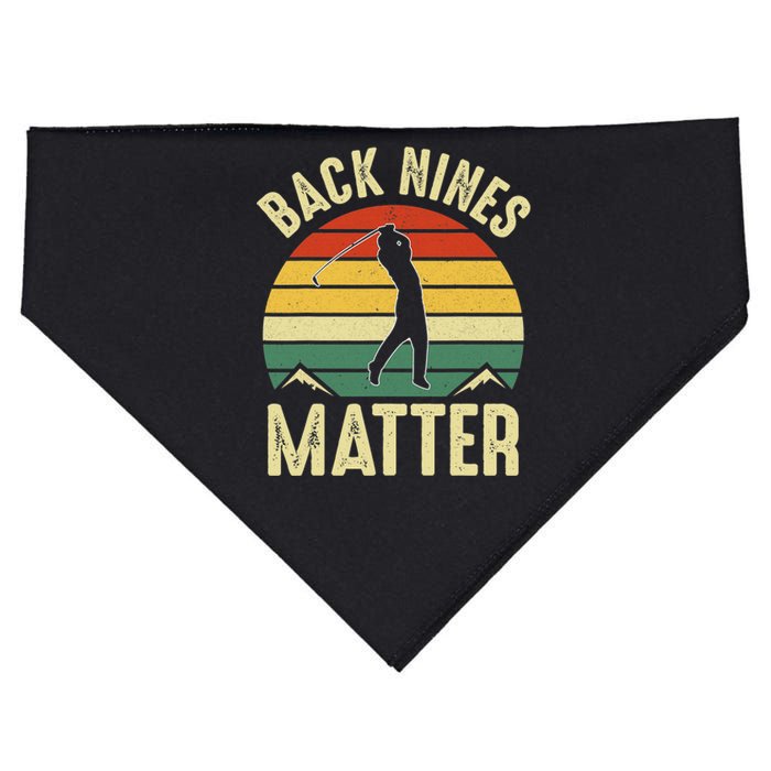 Back Nines Matter Funny Golfing Golf Lover Player USA-Made Doggie Bandana