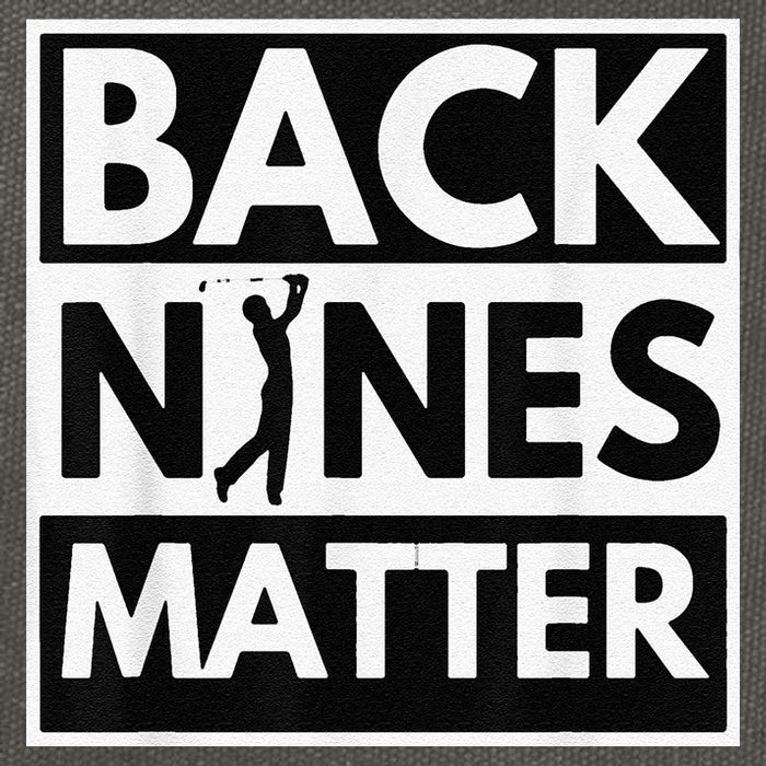 Back Nines Matter Golfing Lover & Golf Gift Cotton Canvas Backpack