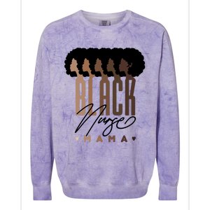 Black Nurse Mama Black History Month Colorblast Crewneck Sweatshirt